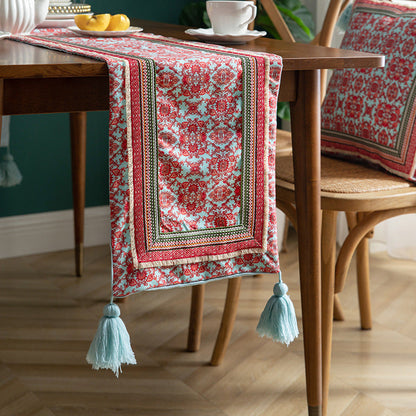 Cross-Border Supply Of Nordic Embroidery Table Runner Household Table Table Runner Custom Restaurant Hotel Homestay Decoration Tablecloth Wholesale