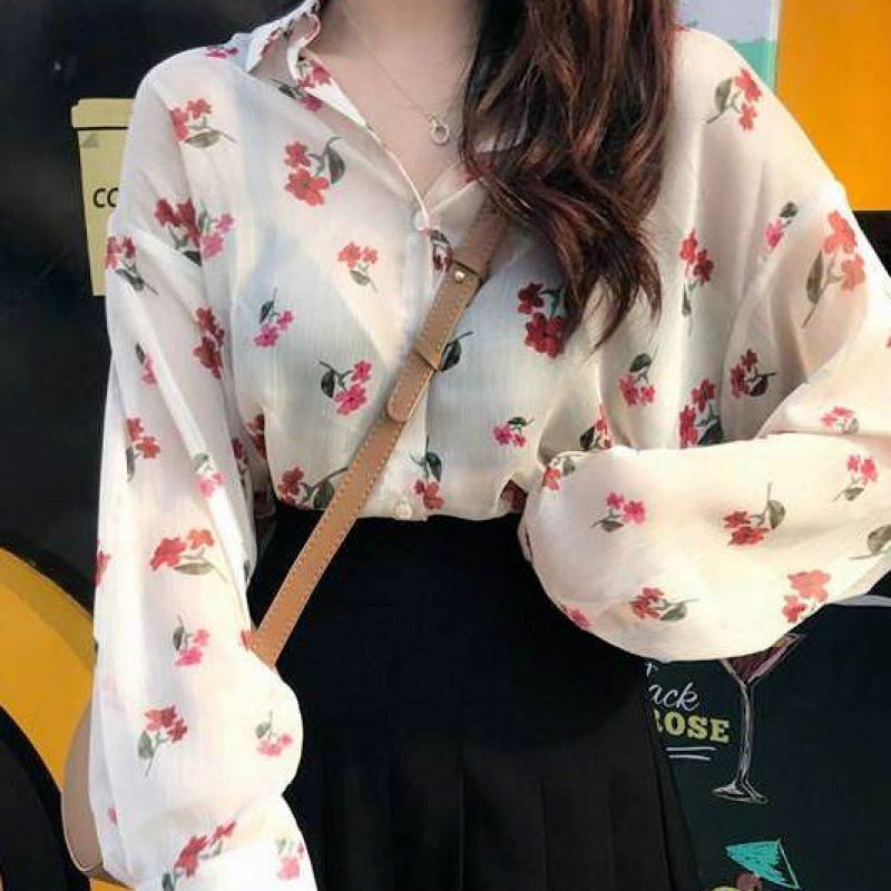 Women's Colorful Chiffon Blouse