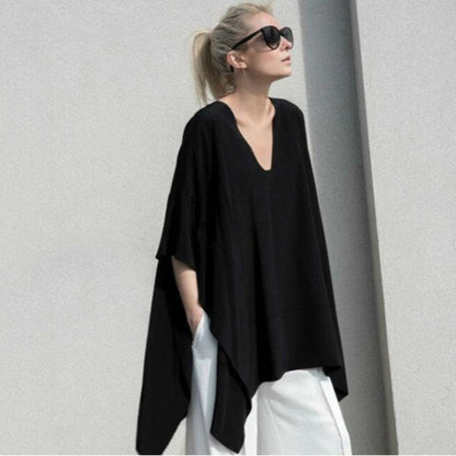 Loose Plus Size Women's Bat Sleeve Top