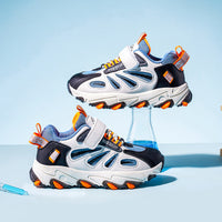 Zapatillas deportivas azules y amarillas para niños pequeños, para todas las estaciones, nuevas zapatillas de ocio blancas pequeñas