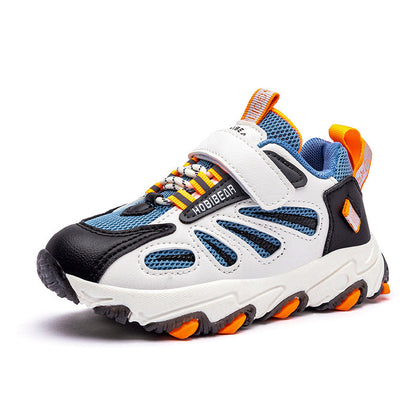 Zapatillas deportivas azules y amarillas para niños pequeños, para todas las estaciones, nuevas zapatillas de ocio blancas pequeñas