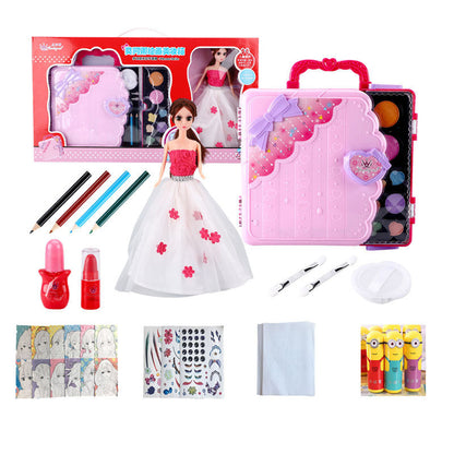Kit de Maquillage Princesse pour Filles avec Tableau de Dessin et Cosmétiques pour Enfants