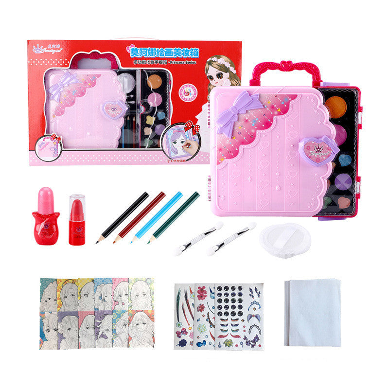 Kit de Maquillage Princesse pour Filles avec Tableau de Dessin et Cosmétiques pour Enfants