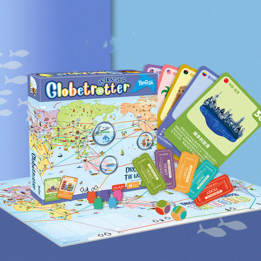 Viaje del Explorador Global por Ríos y Montañas Juego de Mesa de Conocimientos Geográficos de Planificación de Rutas