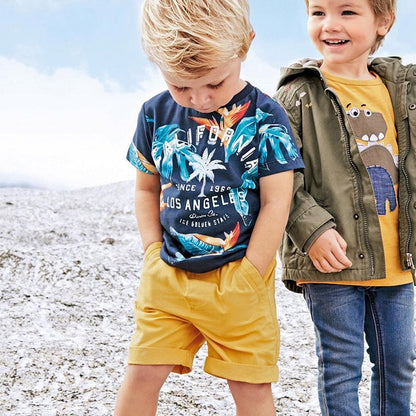 Ensemble deux pièces pour enfants européen et américain, été, t-shirt à manches courtes et short pour garçons