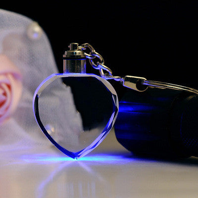Llavero de cristal K9 con LED intermitente, marco de fotos familiar tallado personalizado, regalos de recuerdo, joyería, llavero de cristal