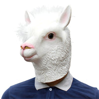 Halloween White Mask Party Supplies Animal Latex Mask