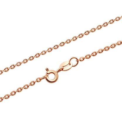 Silver Plated Rose Gold Pigeon Blood Red Necklace