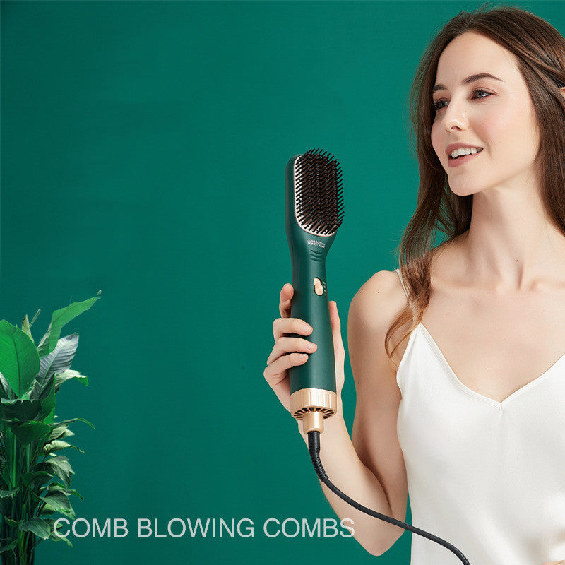 Peine de aire caliente 3 en 1 para alisar y rizar el cabello, secador de pelo con iones negativos, peine de belleza, peine de aire caliente de un solo paso.