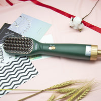 Peine de aire caliente 3 en 1 para alisar y rizar el cabello, secador de pelo con iones negativos, peine de belleza, peine de aire caliente de un solo paso.