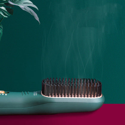 Peine de aire caliente 3 en 1 para alisar y rizar el cabello, secador de pelo con iones negativos, peine de belleza, peine de aire caliente de un solo paso.