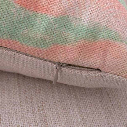 Housses de coussin carrées décoratives en coton et lin motif Datura – Lot de 4 housses de coussin 45 x 45 cm