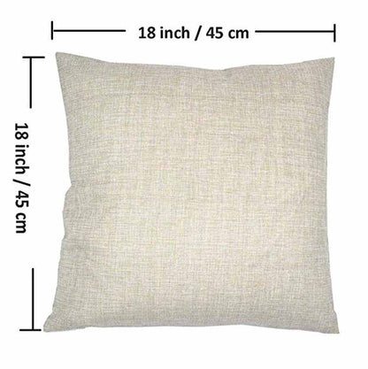 Housses de coussin carrées décoratives en coton et lin motif Datura – Lot de 4 housses de coussin 45 x 45 cm