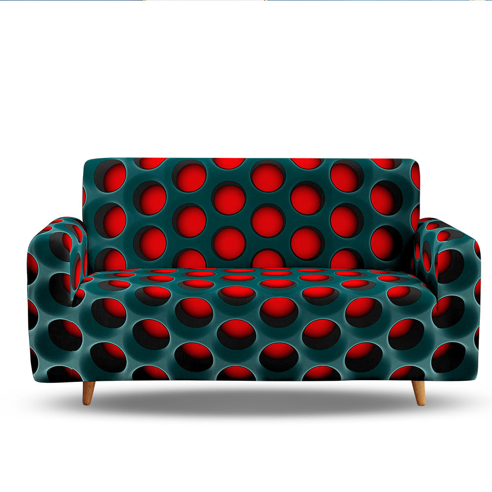 Housse de canapé élastique antidérapante Circle, universelle toutes saisons, tout inclus, vente chaude, approvisionnement transfrontalier, multicolore personnalisable