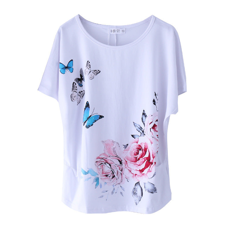 Camiseta de algodón de manga corta de talla grande National