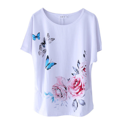 Camiseta de algodón de manga corta de talla grande National