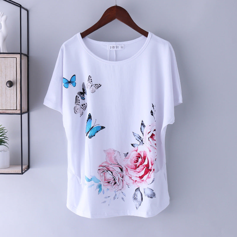 Camiseta de algodón de manga corta de talla grande National