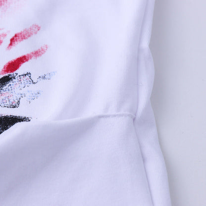 Camiseta de algodón de manga corta de talla grande National