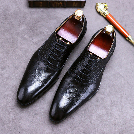 Chaussures d'affaires d'automne à talon bas
