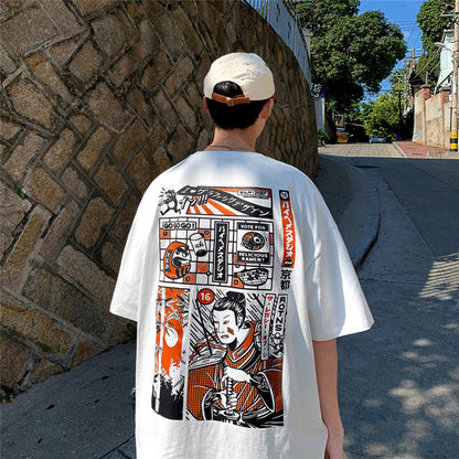 Printed Plus Size Casual Men's Half Sleeve Shirt T-shirt
