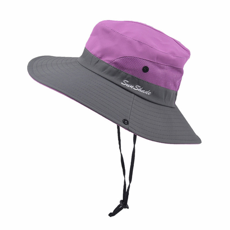Chapeau de soleil pliable unisexe d'été Pêcheur Hommes Femmes Large bord Décontracté Extérieur Voyage Plage Protection solaire Anti-UV Chapeaux de soleil
