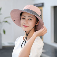 Chapeau de soleil pliable unisexe d'été Pêcheur Hommes Femmes Large bord Décontracté Extérieur Voyage Plage Protection solaire Anti-UV Chapeaux de soleil