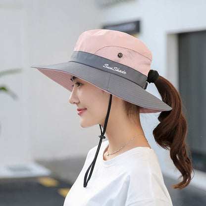 Chapeau de soleil pliable unisexe d'été Pêcheur Hommes Femmes Large bord Décontracté Extérieur Voyage Plage Protection solaire Anti-UV Chapeaux de soleil