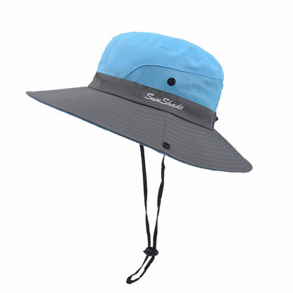 Chapeau de soleil pliable unisexe d'été Pêcheur Hommes Femmes Large bord Décontracté Extérieur Voyage Plage Protection solaire Anti-UV Chapeaux de soleil