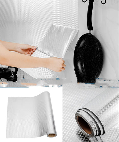 10 Meters Thick Kitchen Wallpaper Waterproof Stove Oil-proof