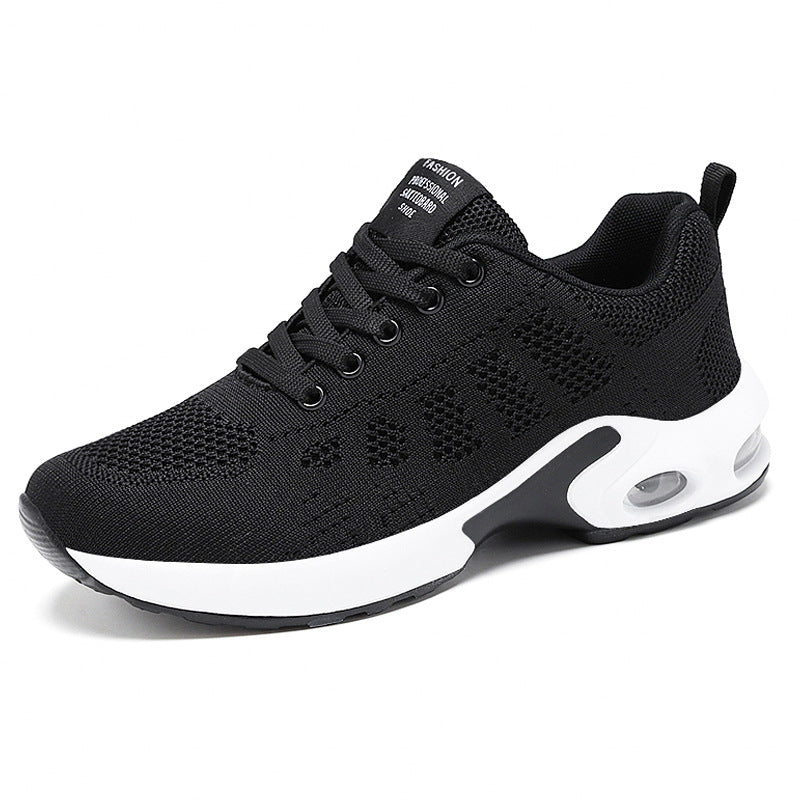 Chaussures décontractées respirantes légères pour femme, à lacets, amortissantes