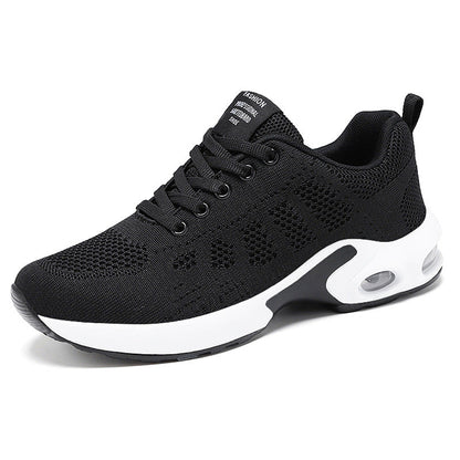 Chaussures décontractées respirantes légères pour femme, à lacets, amortissantes