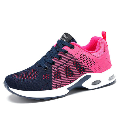 Chaussures décontractées respirantes légères pour femme, à lacets, amortissantes