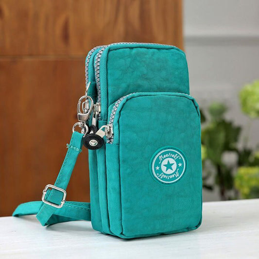 Sac à bandoulière pour femme, porte-monnaie, pochette à suspendre au cou, sac de poignet, mini vertical de course