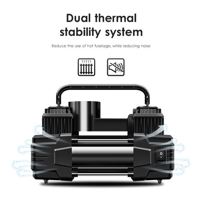 Dual Cylinder Vehicle Mounted Air Pump Digital Display Dual Cylinder Tire Air Pump With Light Portable Air Pump With Toolbox