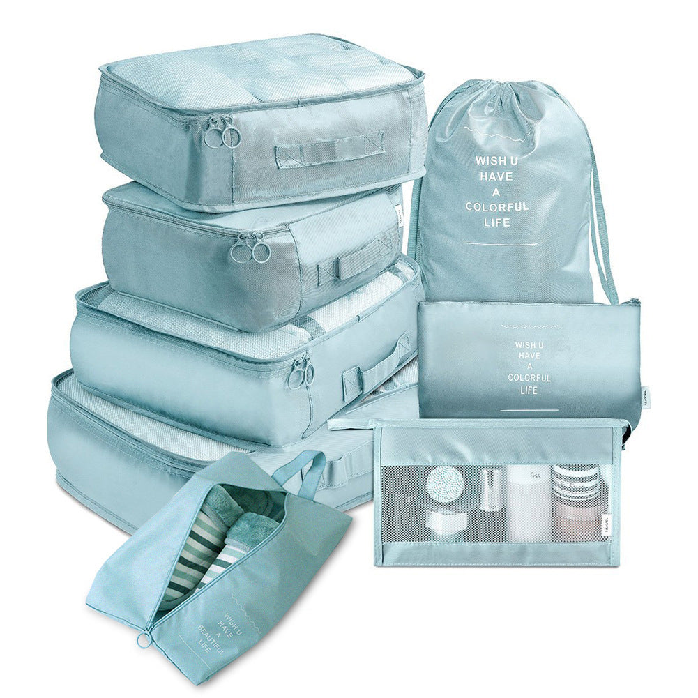 Lot de 8 sacs de rangement pour bagages, organisateurs de voyage pour vêtements, sous-vêtements et chaussures, cubes d'emballage