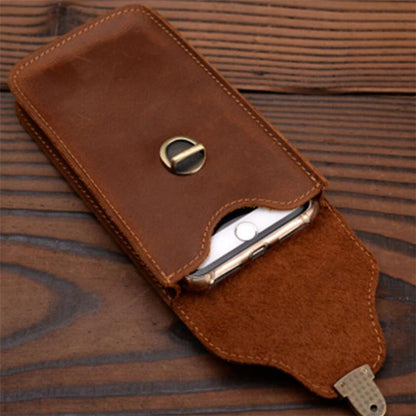 Sac de téléphone portable rétro en cuir Sac de protection de téléphone portable portable d'extérieur Sac de rangement de téléphone portable à domicile