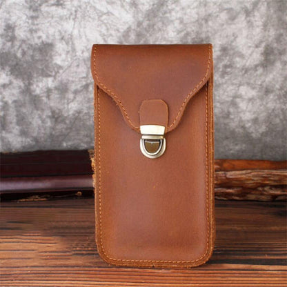 Sac de téléphone portable rétro en cuir Sac de protection de téléphone portable portable d'extérieur Sac de rangement de téléphone portable à domicile
