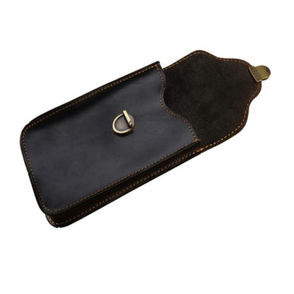 Sac de téléphone portable rétro en cuir Sac de protection de téléphone portable portable d'extérieur Sac de rangement de téléphone portable à domicile