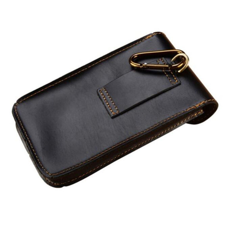 Sac de téléphone portable rétro en cuir Sac de protection de téléphone portable portable d'extérieur Sac de rangement de téléphone portable à domicile
