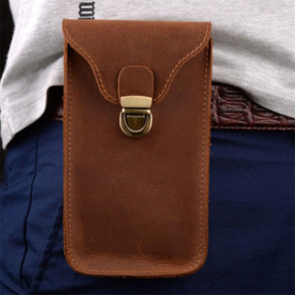 Sac de téléphone portable rétro en cuir Sac de protection de téléphone portable portable d'extérieur Sac de rangement de téléphone portable à domicile