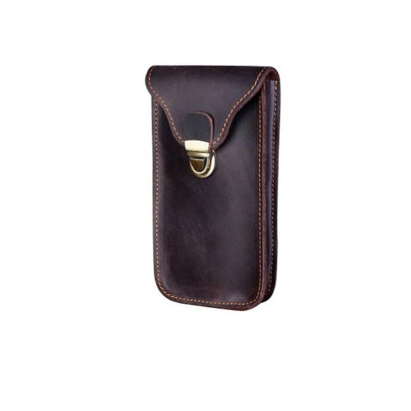 Sac de téléphone portable rétro en cuir Sac de protection de téléphone portable portable d'extérieur Sac de rangement de téléphone portable à domicile