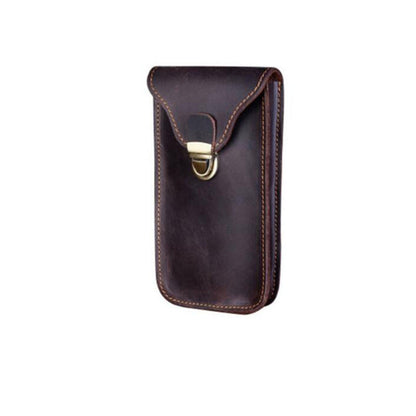 Sac de téléphone portable rétro en cuir Sac de protection de téléphone portable portable d'extérieur Sac de rangement de téléphone portable à domicile