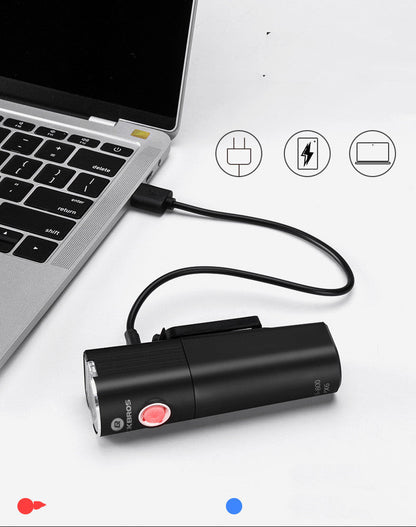 Bicycle Light Front Light Night Riding Rechargeable Glare Flashlight Mountain Road Bike Riding Equipment