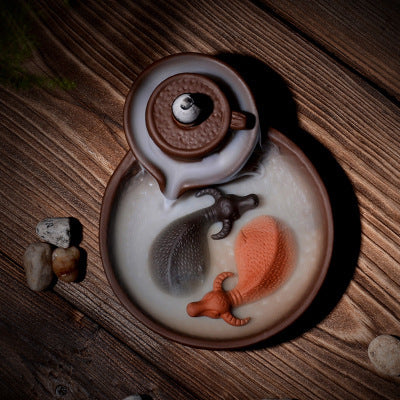 Brûleur d'encens à refoulement en céramique de haute qualité avec figurine de bétail, brûleur d'encens d'observation de fumée, ornements créatifs pour la maison et le bureau