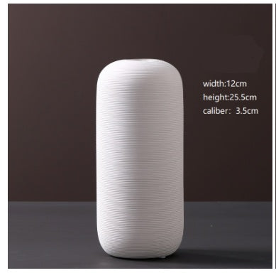 Ornements de vase en céramique blanche modernes et minimalistes, créatifs, de style européen, pour arrangements floraux, fleurs séchées et fleurs artificielles, décoration d'intérieur, vente en gros