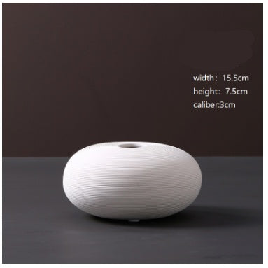 Ornements de vase en céramique blanche modernes et minimalistes, créatifs, de style européen, pour arrangements floraux, fleurs séchées et fleurs artificielles, décoration d'intérieur, vente en gros