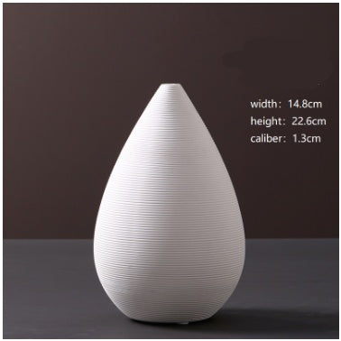 Ornements de vase en céramique blanche modernes et minimalistes, créatifs, de style européen, pour arrangements floraux, fleurs séchées et fleurs artificielles, décoration d'intérieur, vente en gros
