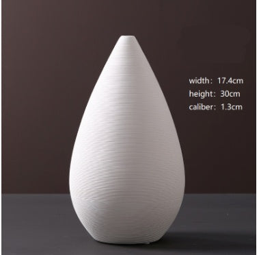 Ornements de vase en céramique blanche modernes et minimalistes, créatifs, de style européen, pour arrangements floraux, fleurs séchées et fleurs artificielles, décoration d'intérieur, vente en gros