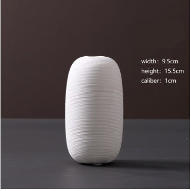Ornements de vase en céramique blanche modernes et minimalistes, créatifs, de style européen, pour arrangements floraux, fleurs séchées et fleurs artificielles, décoration d'intérieur, vente en gros