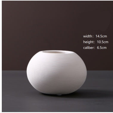 Ornements de vase en céramique blanche modernes et minimalistes, créatifs, de style européen, pour arrangements floraux, fleurs séchées et fleurs artificielles, décoration d'intérieur, vente en gros